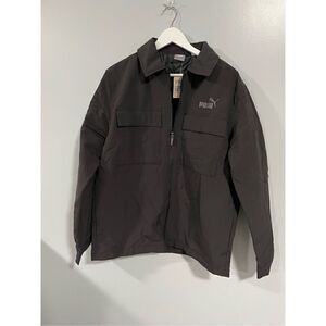 Brand New Puma Men’s Large Trans seasonal Mid-weight Shirt Jacket Grey NWT